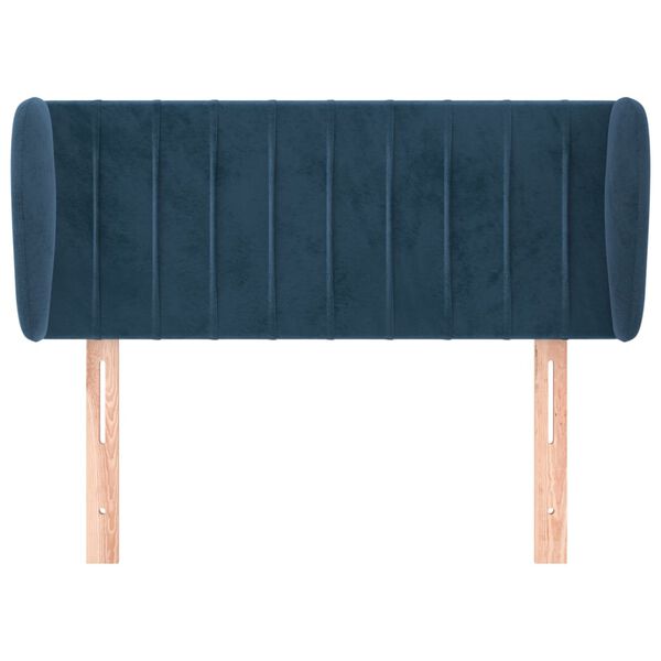 vidaXL Hoofdbord met randen 83x23x78/88 cm fluweel donkerblauw