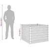 vidaXL Plantenbak verhoogd 100x100x77 cm gegalvaniseerd staal bruin