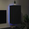 vidaXL Tv-wandmeubel met LED-verlichting 40,5x35x80 cm zwart