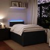 vidaXL Boxspring met matras fluweel zwart 120x190 cm