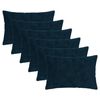 vidaXL Kussensloop 6 st HEERLEN Marineblauw 50 x 70 cm