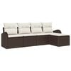 vidaXL Tuin Sofa Set 5 st Bruin poly rattan
