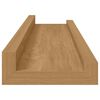 vidaXL Wandplank met plank 2 pcs Bruin 40 x 9 x 3 cm Bewerkt hout