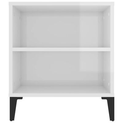 vidaXL Tv-meubel 102x44,5x50 cm bewerkt hout hoogglans wit