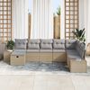 vidaXL Tuin Sofa Set met kussen 8 pcs Beige poly rattan