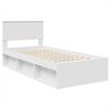 vidaXL Bedframe met hoofdeinde Wit 100 x 200 cm Bewerkt hout