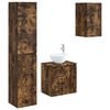 vidaXL Badkamermeubelset 3 st Gerookt eiken 33 x 34,5 x 160 cm