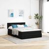 vidaXL Ottoman bed met matras en LED's 140x200cm fluweel zwart