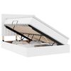 vidaXL Opbergbed met LED met hoofdeinde Puur Wit 140 x 190 cm Nep Leer