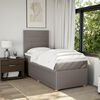 vidaXL Boxspring met matras stof taupe 90x200 cm