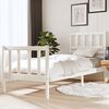 vidaXL Bedframe massief hout wit 75x190 cm
