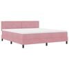 vidaXL LED Box Spring Bed met matras met LED Roze 180 x 200 cm Fluweel