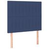 vidaXL Boxspring met matras stof blauw 90x190 cm
