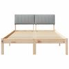 vidaXL Bedframe Bruin en lichtgrijs 120 x 200 cm Massief grenenhout