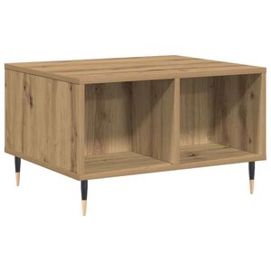 vidaXL Salontafel 60x50x36,5 cm bewerkt hout artisanaal eikenkleur
