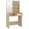 vidaXL Kaptafel met LED 74,5x40x141 cm bewerkt hout sonoma eikenkleur