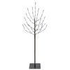 vidaXL LED Kerstboom Zwart 120 cm Staal 100 LED's