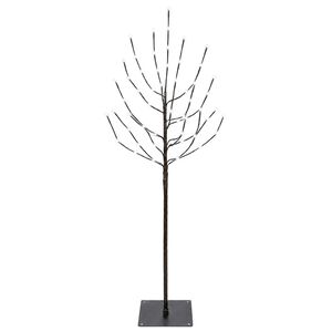 vidaXL LED Kerstboom Zwart 120 cm Staal 100 LED's