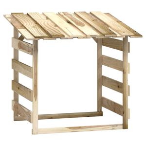 vidaXL Pergola met dak 100x90x100 cm ge&iuml;mpregneerd grenenhout