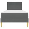 vidaXL Bedframe met matras met matras Donkergrijs 90 x 190 cm Stof