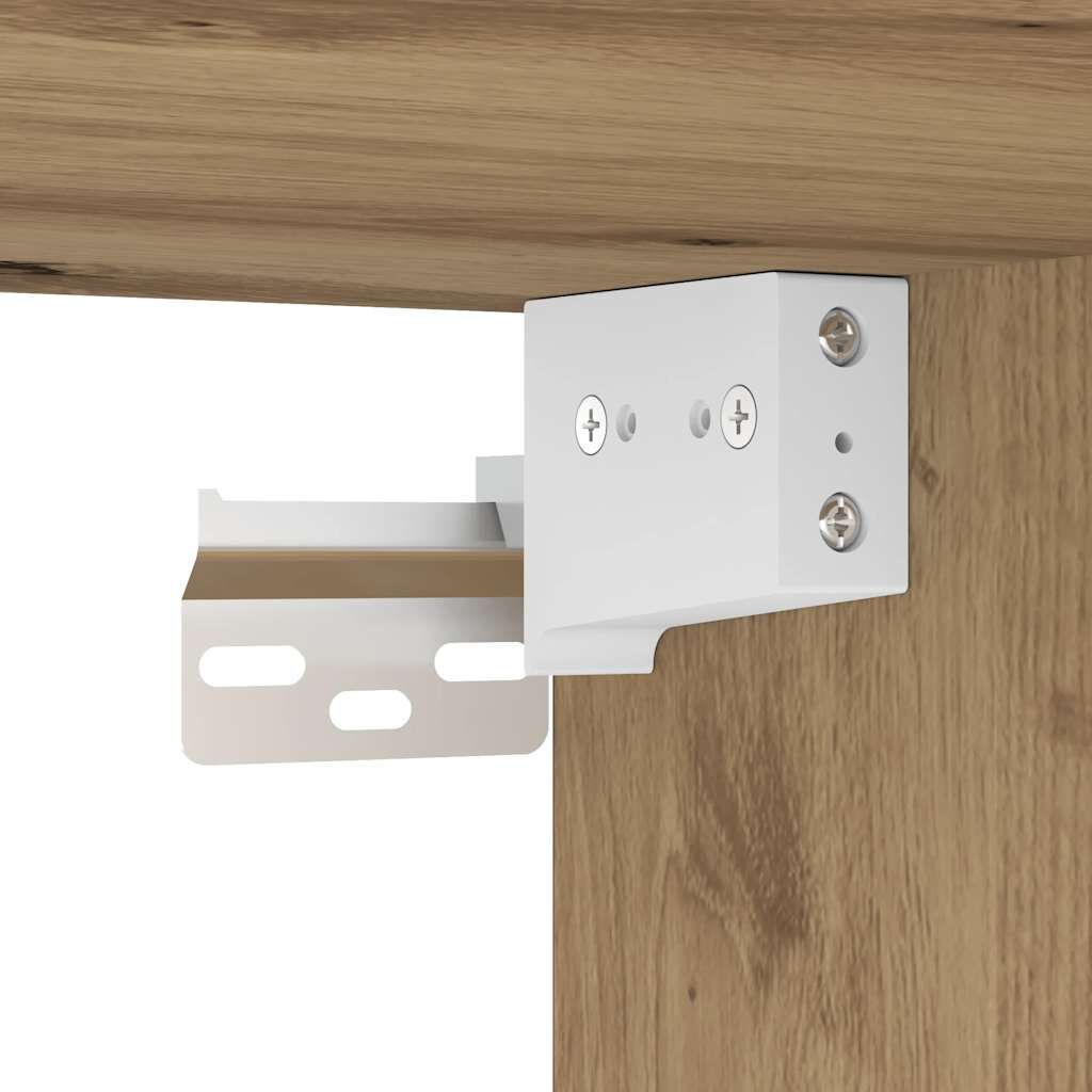 VidaXL Tv-meubel met LED-verlichting 30,5x30x102 cm oud houtkleurig