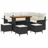 vidaXL Tuinbankenset 9 st Zwart poly rattan