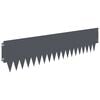 vidaXL Gazonrand 10 st 103 x 25 cm Staal Antraciet