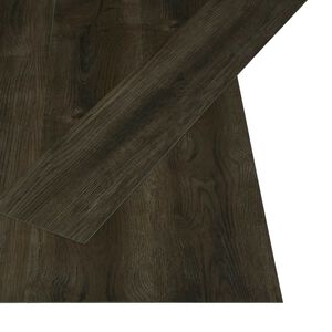 vidaXL Zelfklevende Vloerplank Donkerbruin 4,46 m&sup2; 32 st PVC