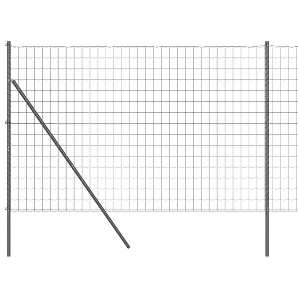 vidaXL Euro Hek Grijs 1.6 x 10 m PVC-gecoat ijzer