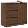 vidaXL Dressoir met lade 71x35x65 cm spaanplaat bruin eikenkleurig