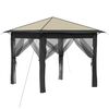 vidaXL Gazebo met 4 Zijwanden 2,6 x 2,6 m Cr&egrave;me en Antraciet