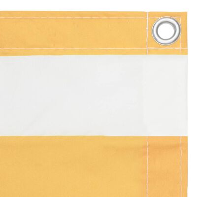 vidaXL Balkonscherm 75x500 cm oxford stof wit en geel
