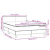 vidaXL Boxspring met matras en LED fluweel donkerblauw 140x220 cm