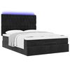 vidaXL Ottoman bed met matrassen en LED's 140x200cm fluweel zwart