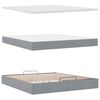 vidaXL Ottoman bed met matras 160x200cm stof lichtgrijs