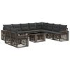 vidaXL Tuinbankenset 11 st Grijs en Donkergrijs poly rattan