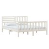 vidaXL Bedframe massief hout wit 160x200 cm