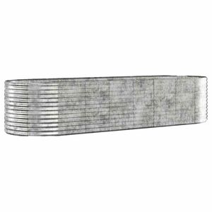 vidaXL Plantenbak 322x100x68 cm gegalvaniseerd staal zilverkleurig