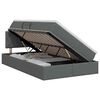 vidaXL Opbergbed met matras Donkergrijs 120 x 190 cm fluweel