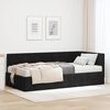 vidaXL Hoekbedframe met Matras met matras 2 pcs Zwart Fluweel
