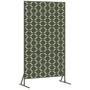 vidaXL Privacyscherm 100 x 50 x 180 cm Staal Olijfgroen