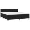 vidaXL Boxspring met matras en LED fluweel zwart 180x200 cm