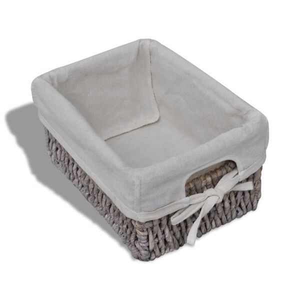 vidaXL Opbergkast met 5 weefmanden hout bruin