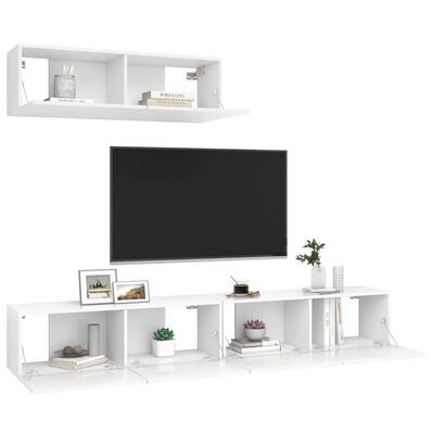 vidaXL Tv-meubelen 3 st spaanplaat wit