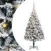 vidaXL Kunstkerstboom Wit 180 cm PVC en Staal en Kunststof