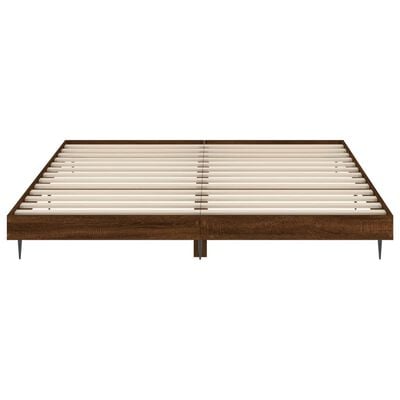 vidaXL Bedframe zonder matras bewerkt hout bruin eikenkleur 160x200 cm