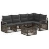 vidaXL Tuinbankenset 6 pcs Grijs poly rattan