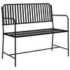vidaXL Tuinbank 2 -Seater 103,5 x 51,5 x 90 cm Staal Zwart