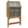 vidaXL Tuinstoelen 2 st massief acaciahout en poly rattan grijs