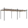 vidaXL Pergola met uitschuifbaar dak 589x292x230 taupe